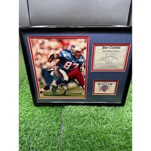 Framed Ben Coates New England Patriots Football Collectible – Photo